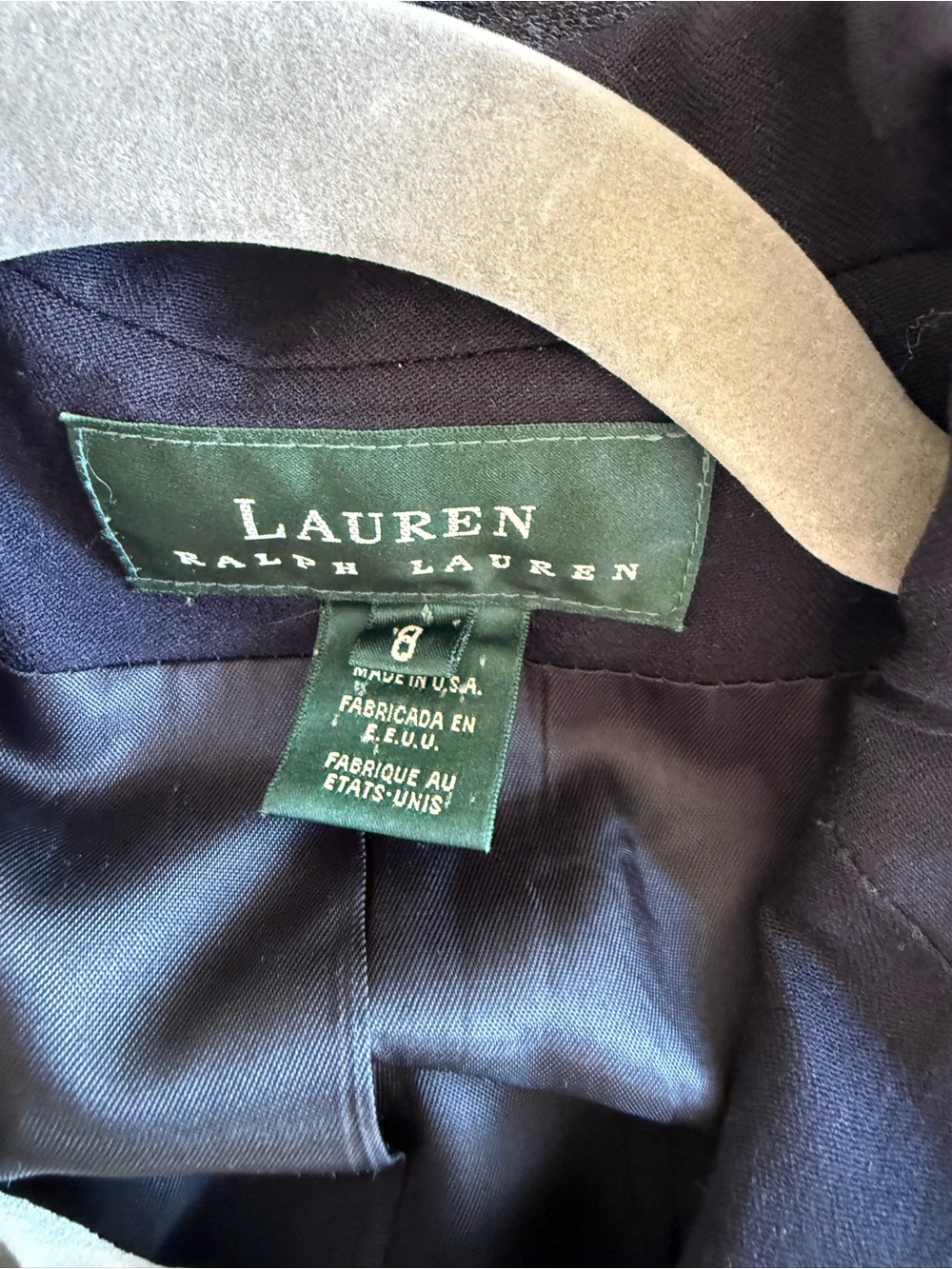 Vintage Ralph Lauren Wool Navy Embroidered Crest Blazer - Picture 6 of 9